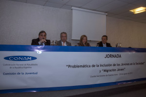 Buenos Aires 30/08/13: Confederacion Nacional de Mutualidades de la Republica Argentina (CONAM ). Jornada "Problematica de la Inclusion de los Jovenes en la Sociedad" y "Migracion Joven"